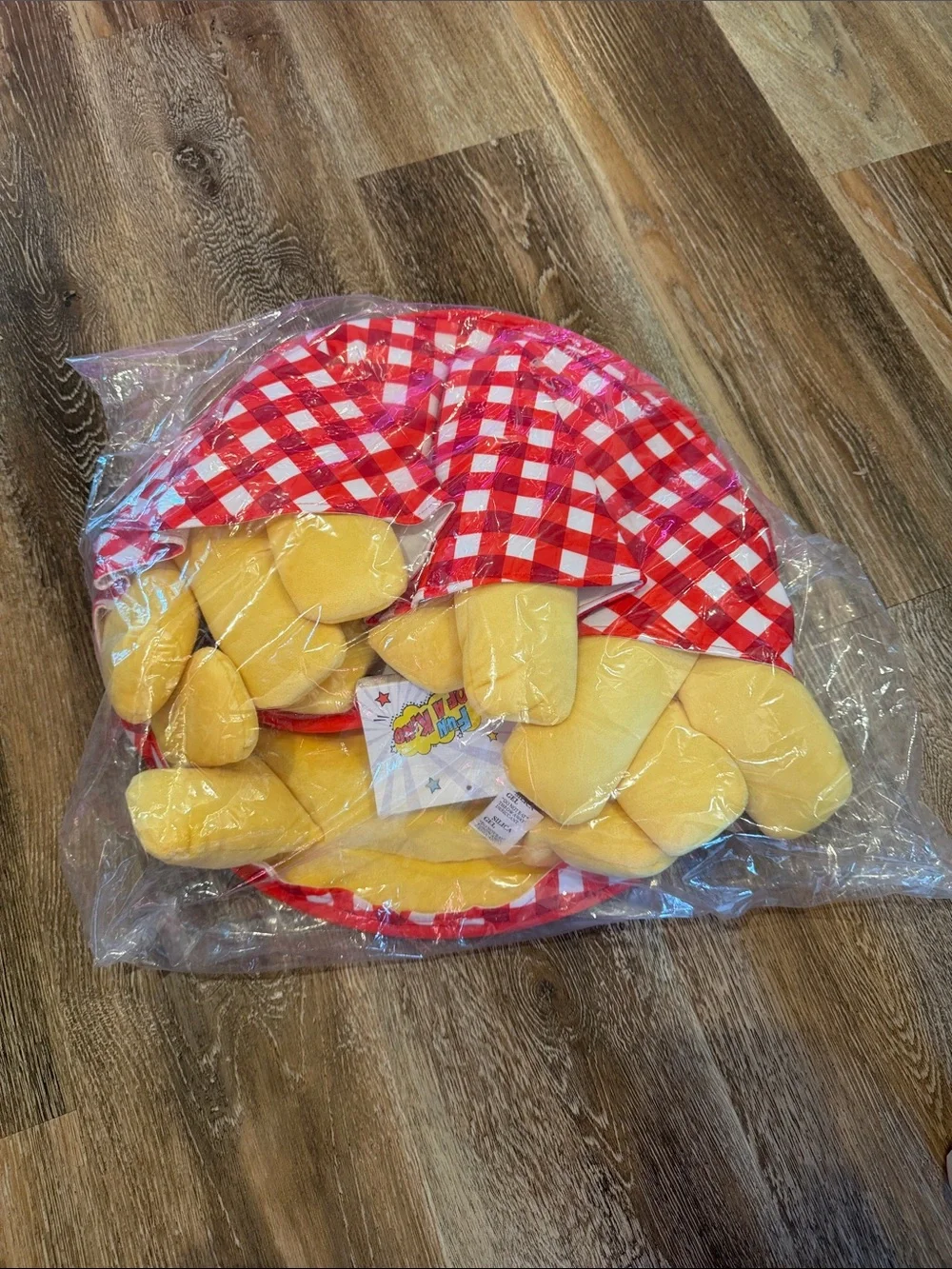 NEW! Fun of a Kind Kids Red Checkered Fries Costume - One Size